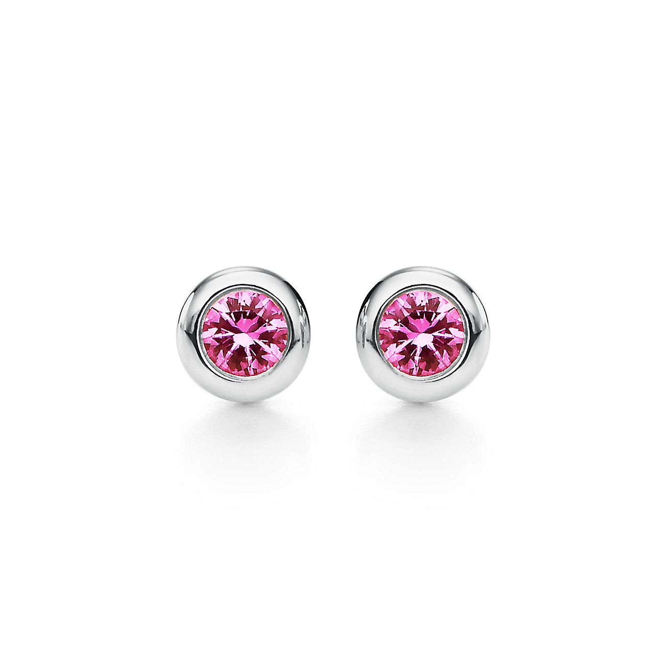 Elsa Peretti™ Color by the Yard earrings in sterling silver with pink  sapphires. | Tiffany &