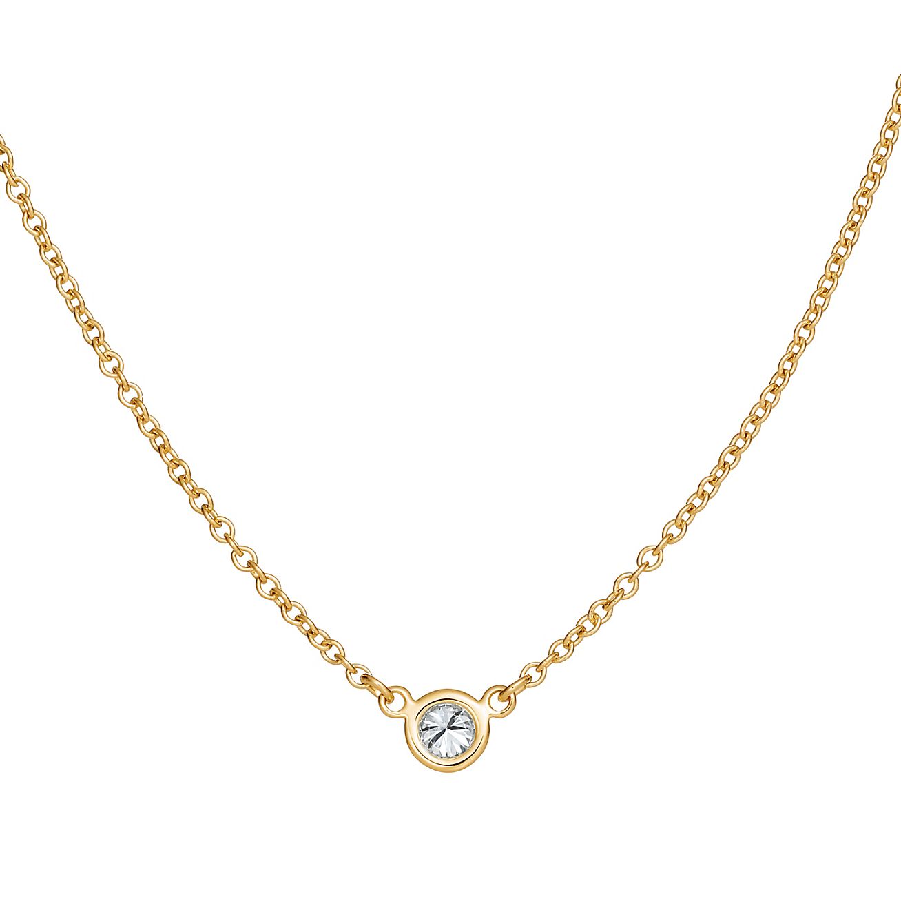 tiffany bezel necklace