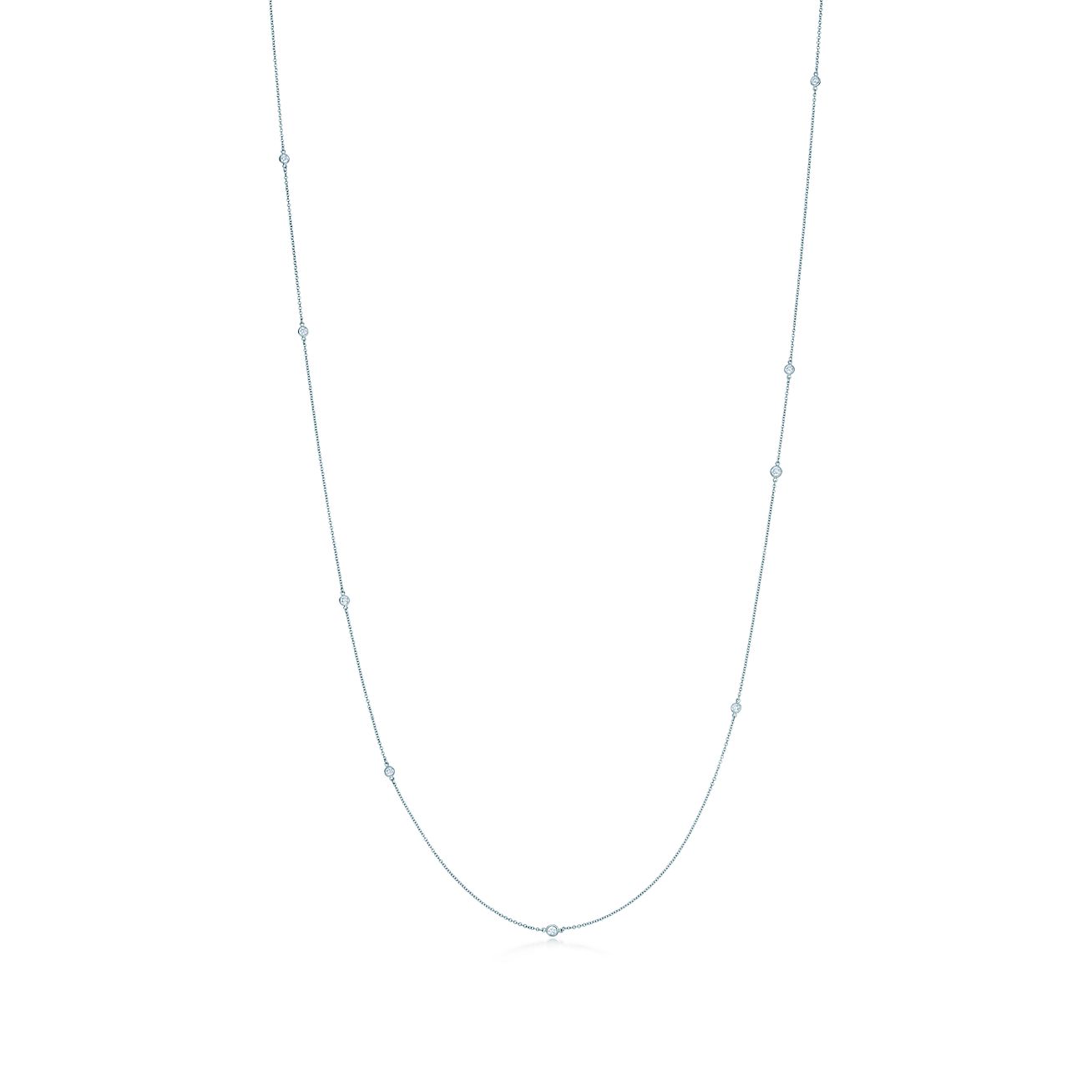 Elsa Peretti® Diamonds by the Yard® sprinkle necklace in platinum.