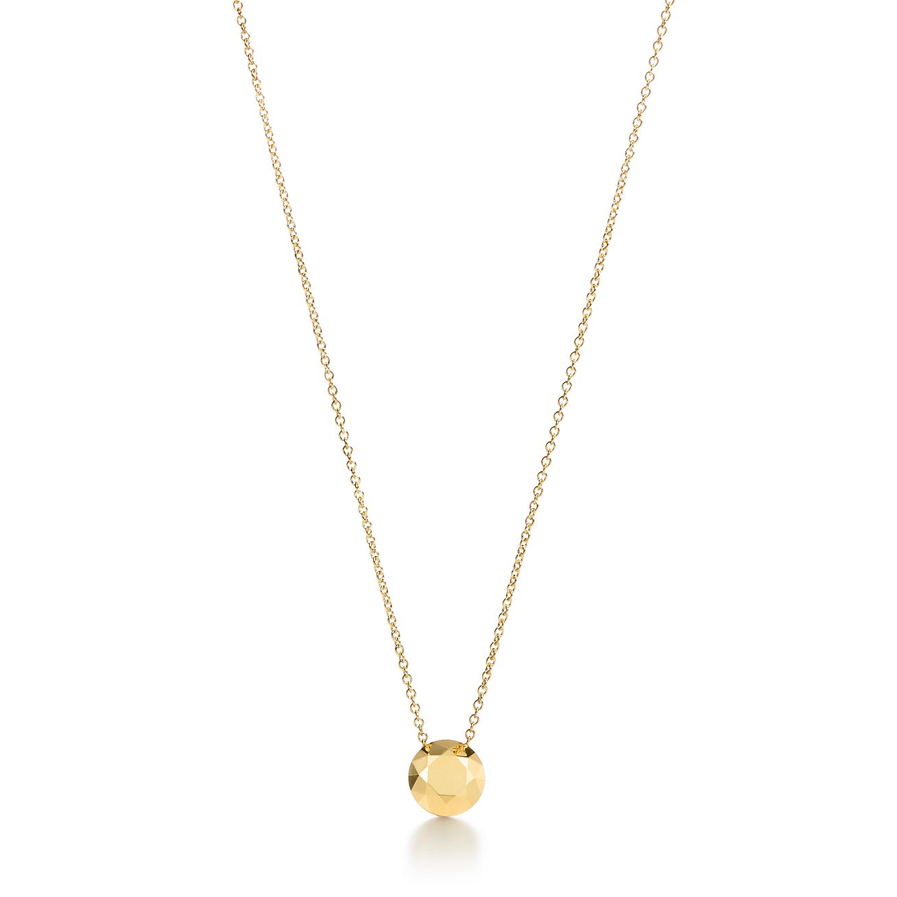 Elsa Peretti® Two Carat faceted pendant in 18k gold. | Tiffany & Co.