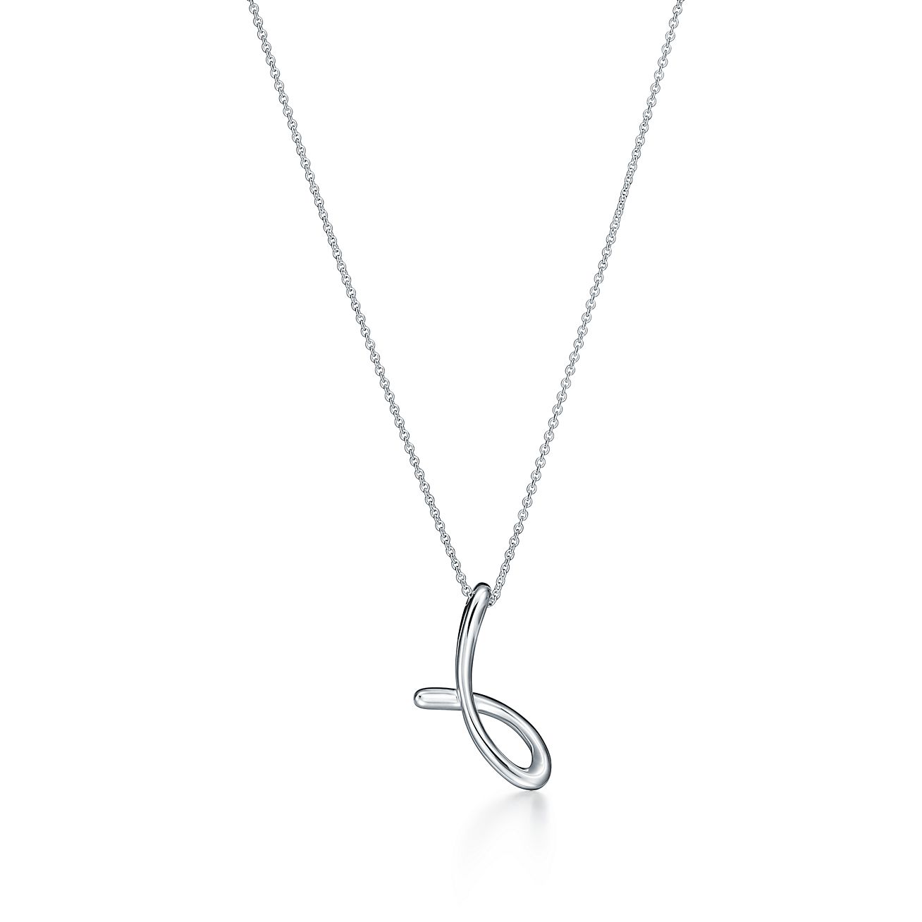 silver j necklace tiffany