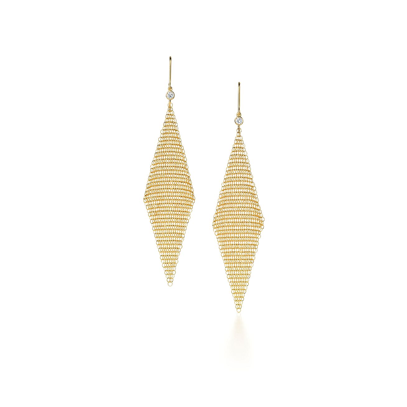 tiffany gold mesh earrings