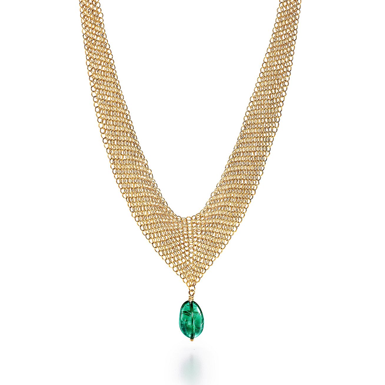 Колье-пластрон Elsa Peretti™ Mesh из золота 18 карат с бусиной из ...