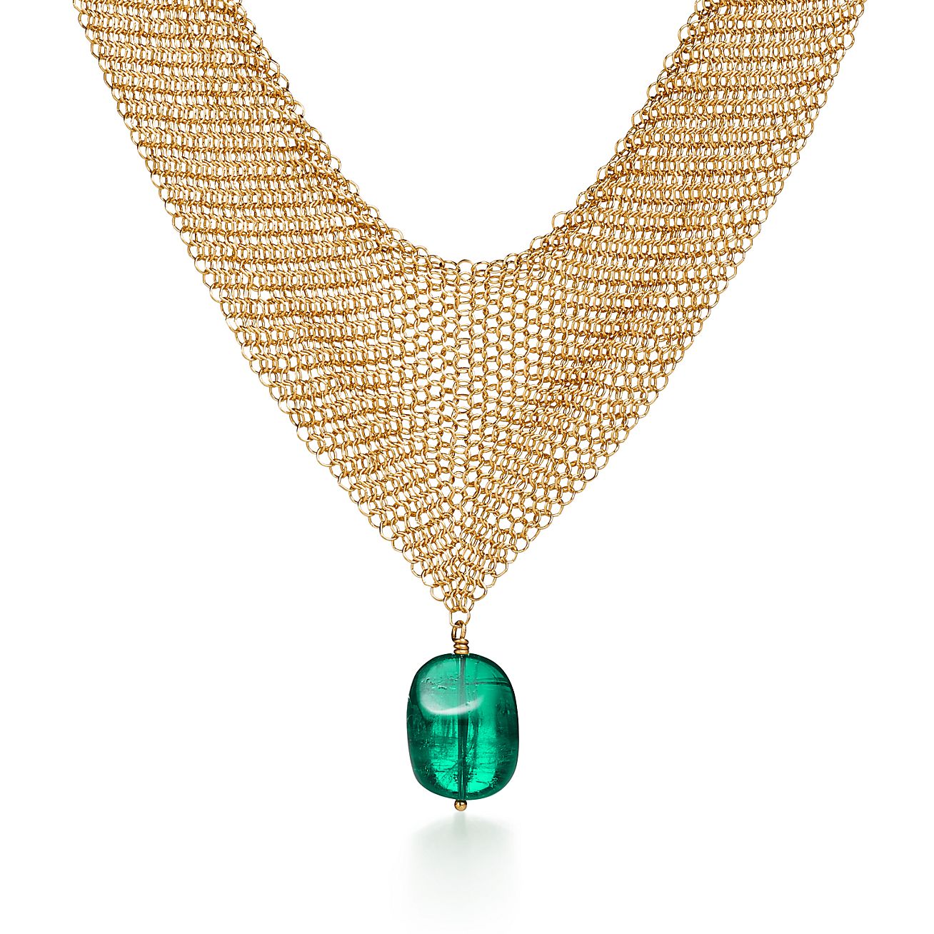 Колье-пластрон Elsa Peretti™ Mesh из золота 18 карат с бусиной из ...