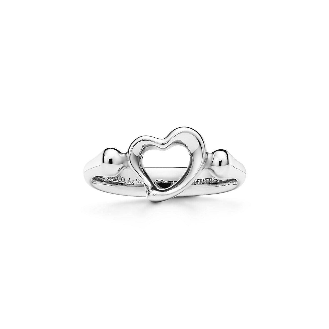 tiffany silver heart ring