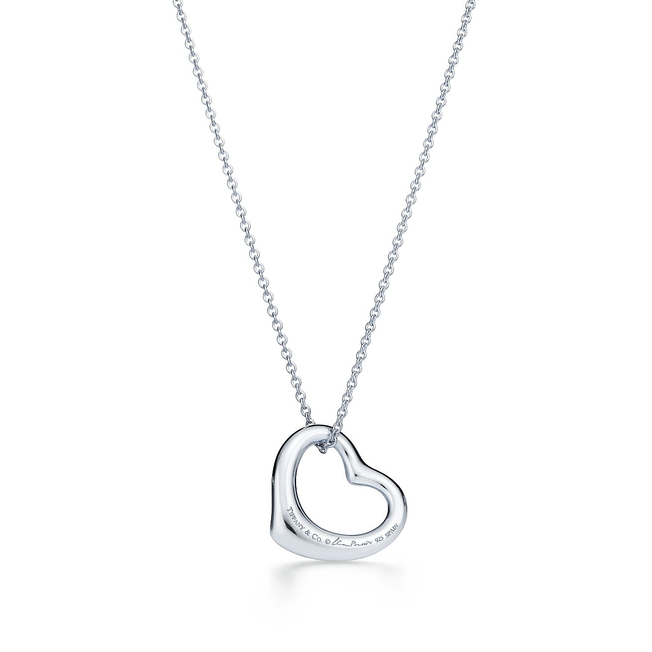 tiffany mini open heart necklace