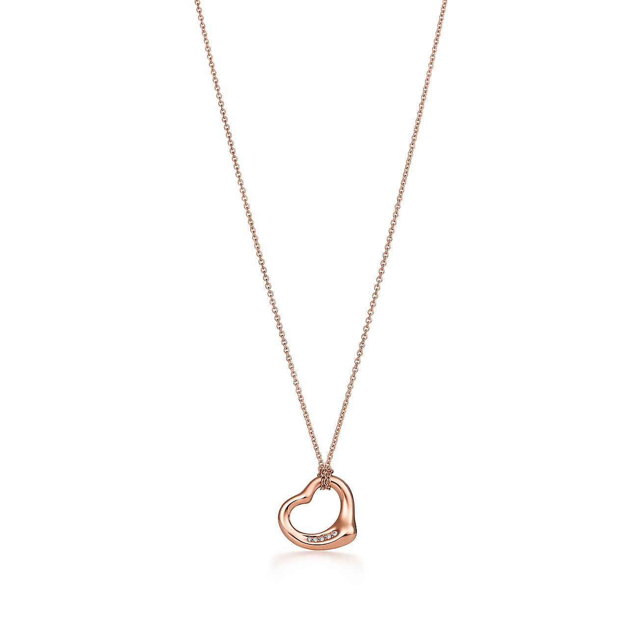 tiffany small open heart necklace