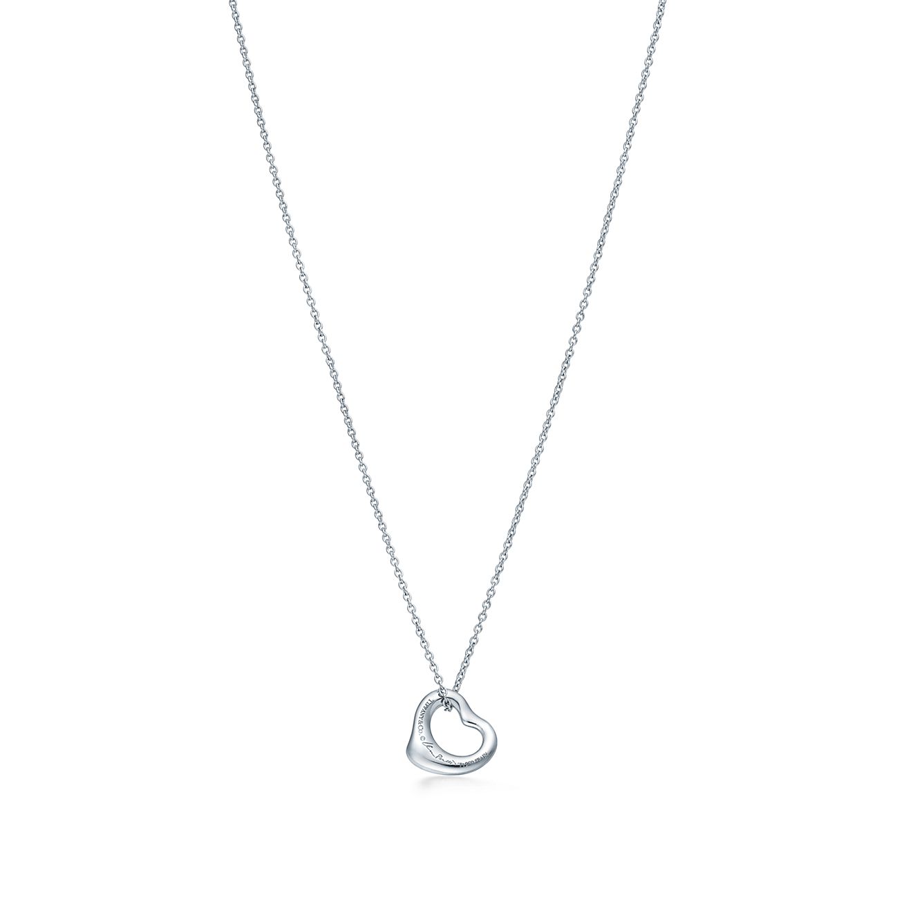 elsa peretti open heart diamond necklace