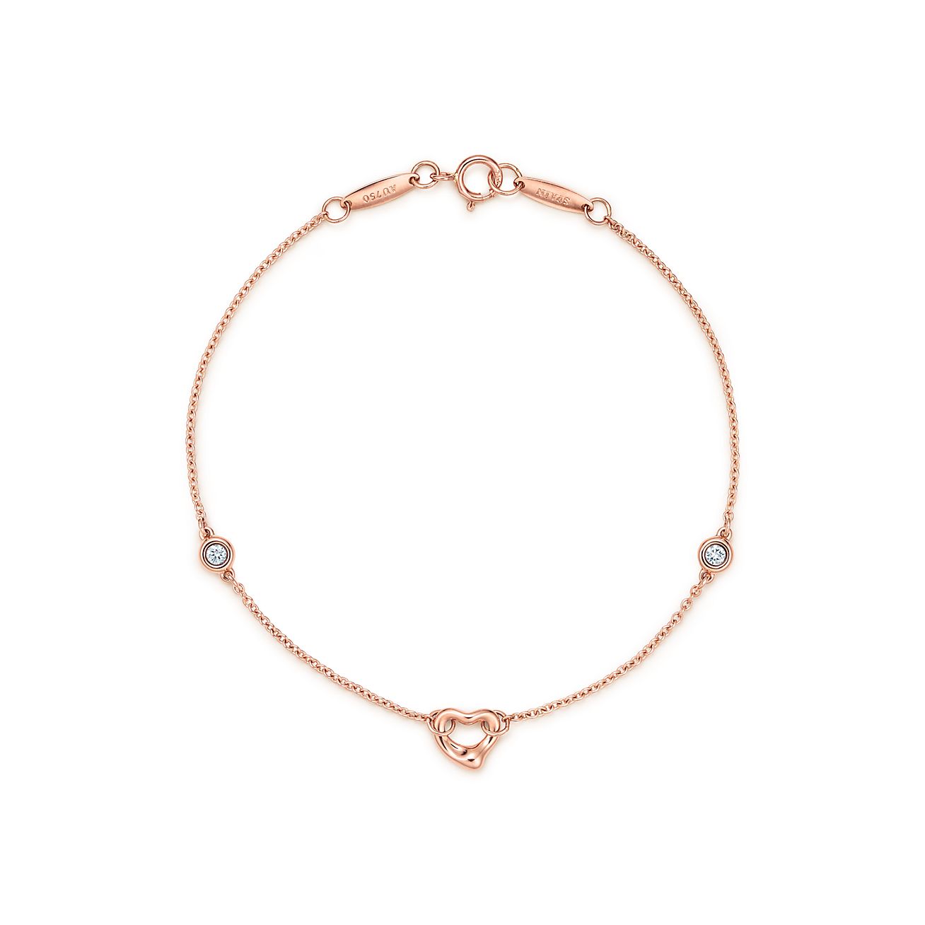 open heart diamond bracelet