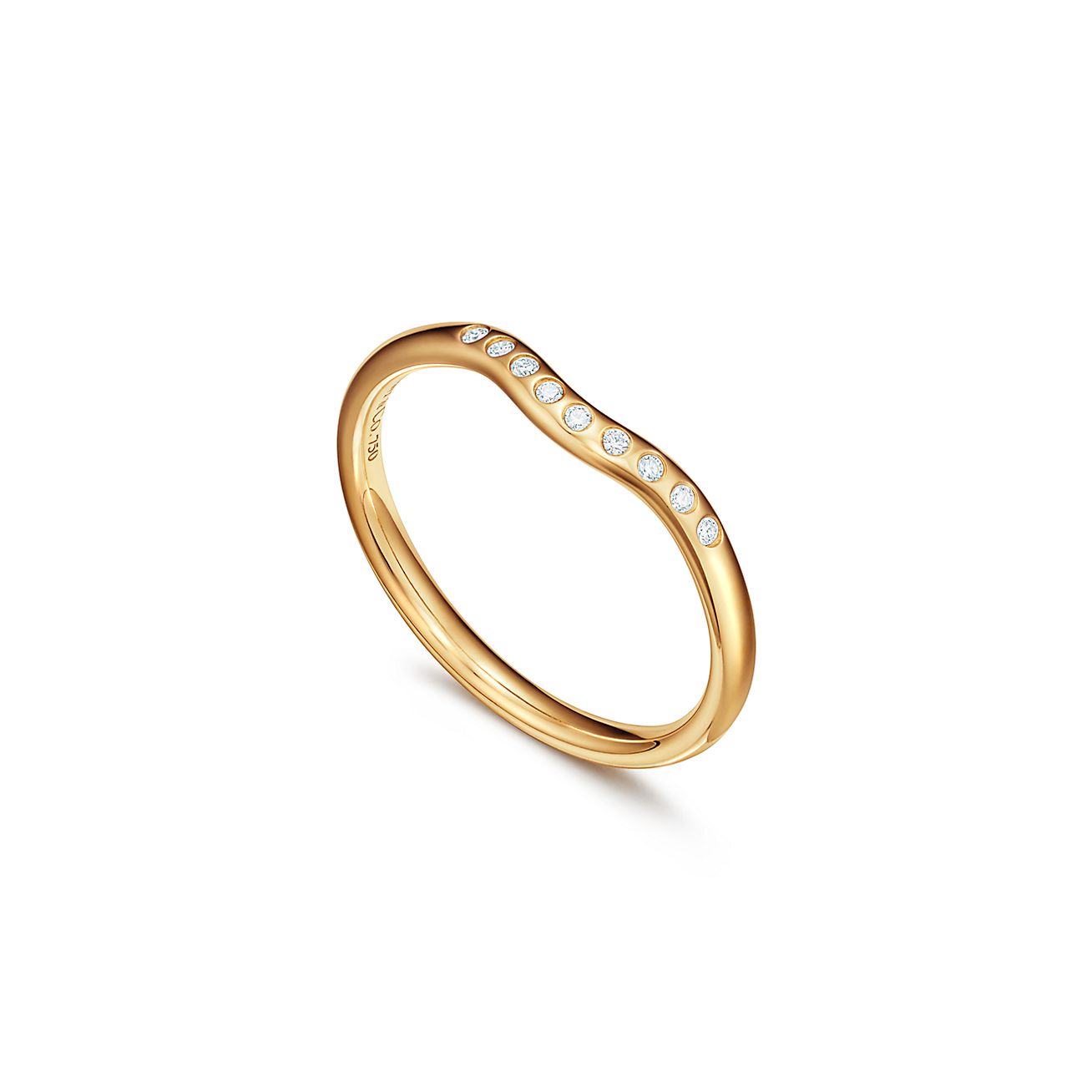 【Tiffany & Co】Elsa Peretti wedding bandリング Elsa Peretti® wedding band ring with diamonds in platinum