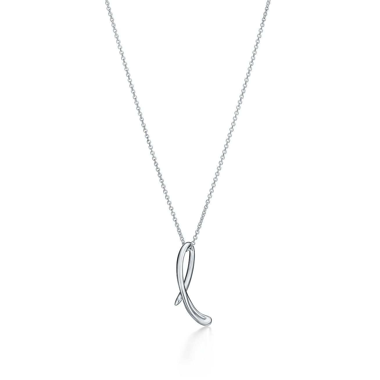 Elsa Peretti® Alphabet Letter L Pendant in Silver, Small | Tiffany & Co.