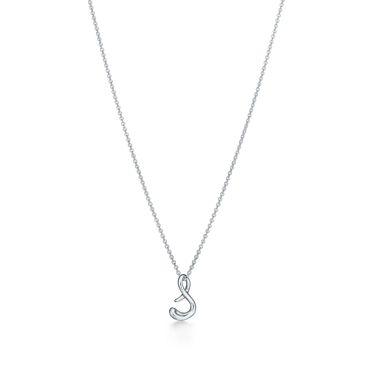 Elsa Peretti® Alphabet Letter S Pendant in Silver, Small | Tiffany & Co.