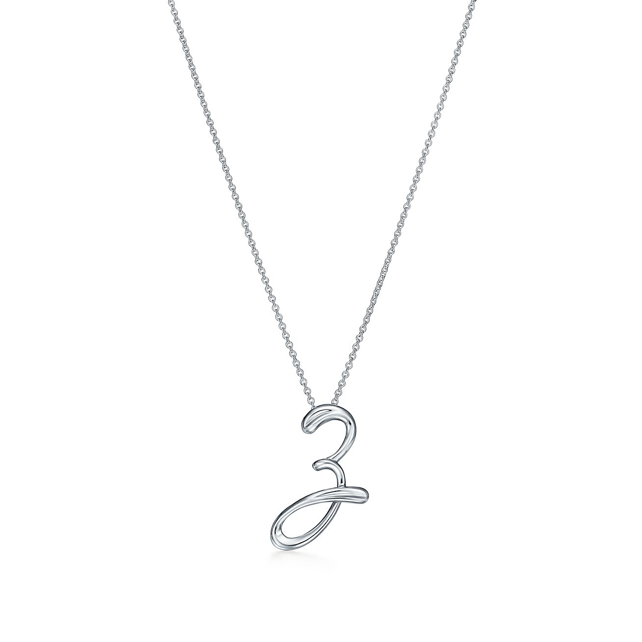 Elsa Peretti® Alphabet Letter Z Pendant in Silver, Small | Tiffany ...