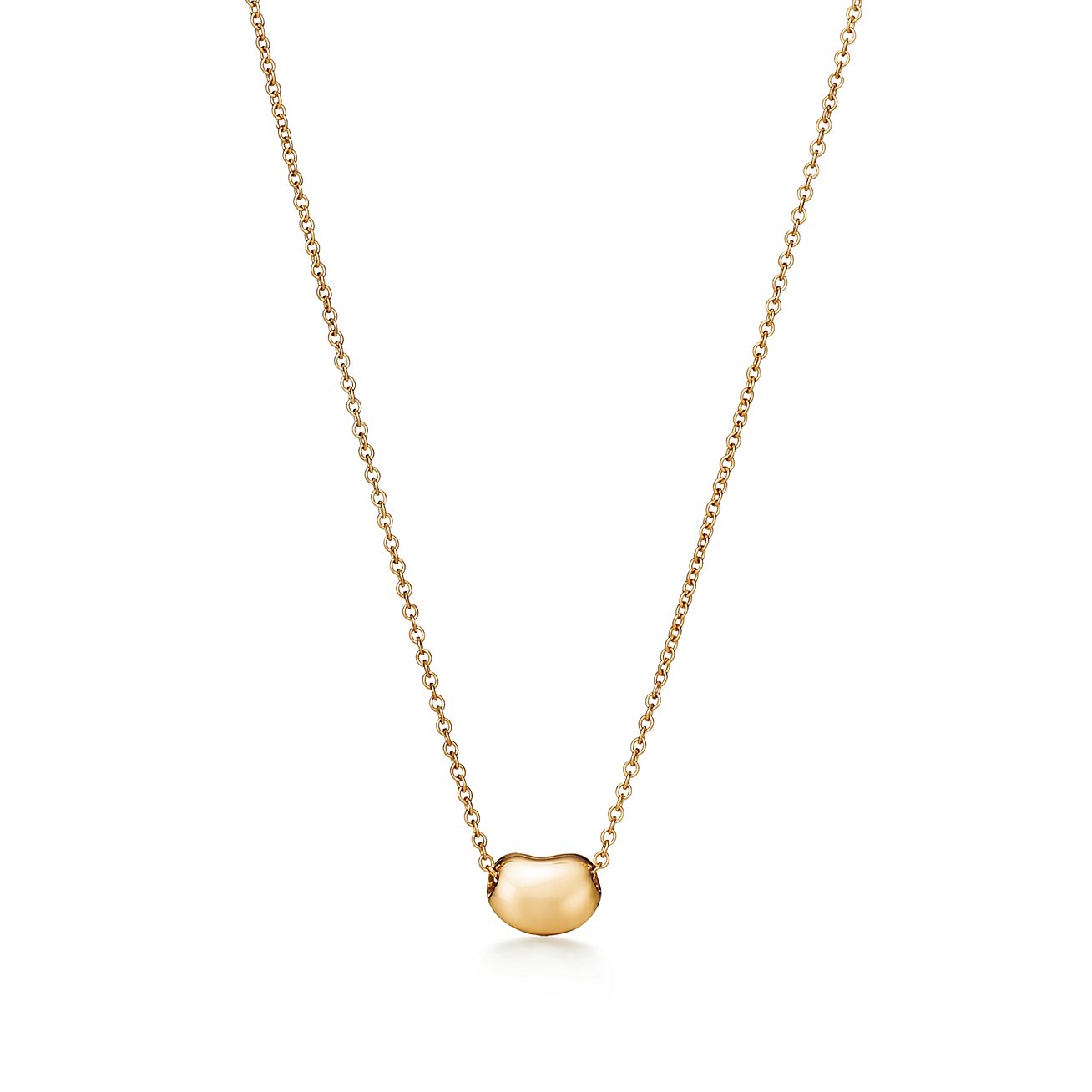 Elsa Peretti® Bean® design Pendant in Yellow Gold, 6.5 mm - Alternate shot 1