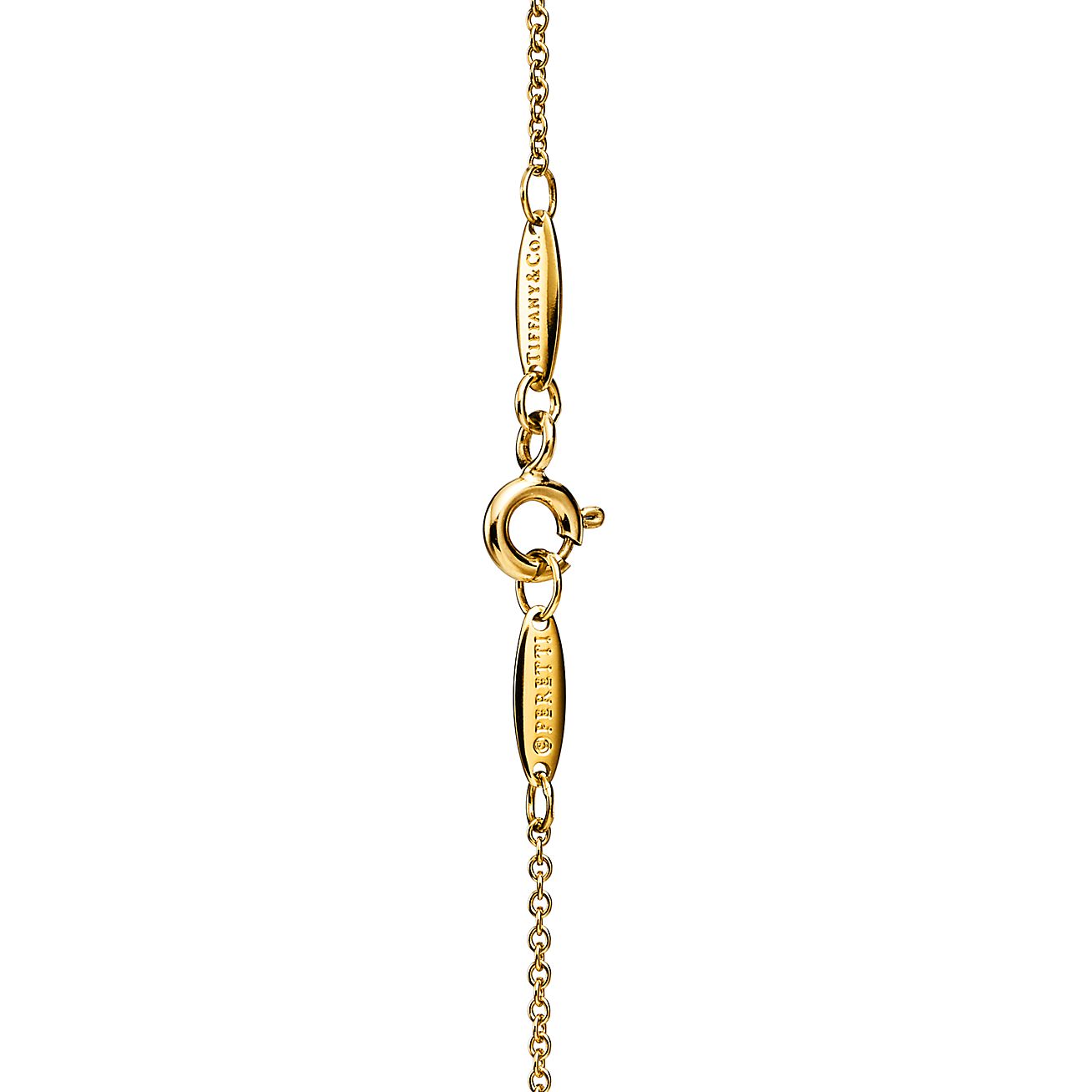 Elsa Peretti® Bean® design Pendant in Yellow Gold with Green Jade, 18 mm - Alternate shot 1 - Alternate shot 2