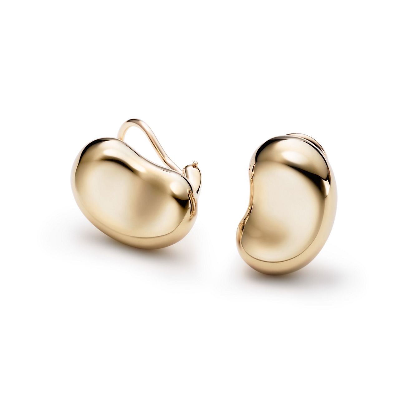 tiffany gold bean earrings