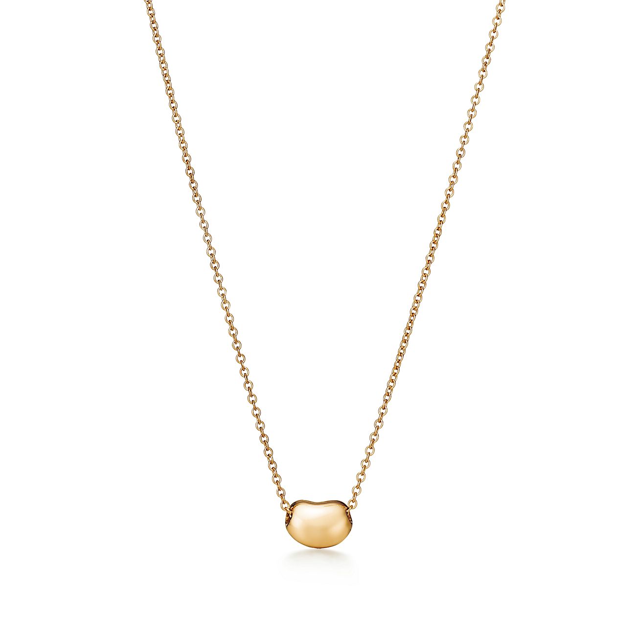 Elsa Peretti® Bean Design pendant in 18k gold. | Tiffany & Co.