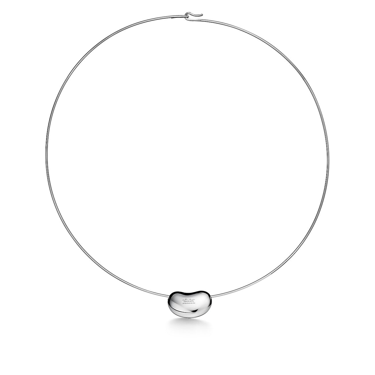Elsa Peretti® Bean® design Wire Necklace in Platinum with