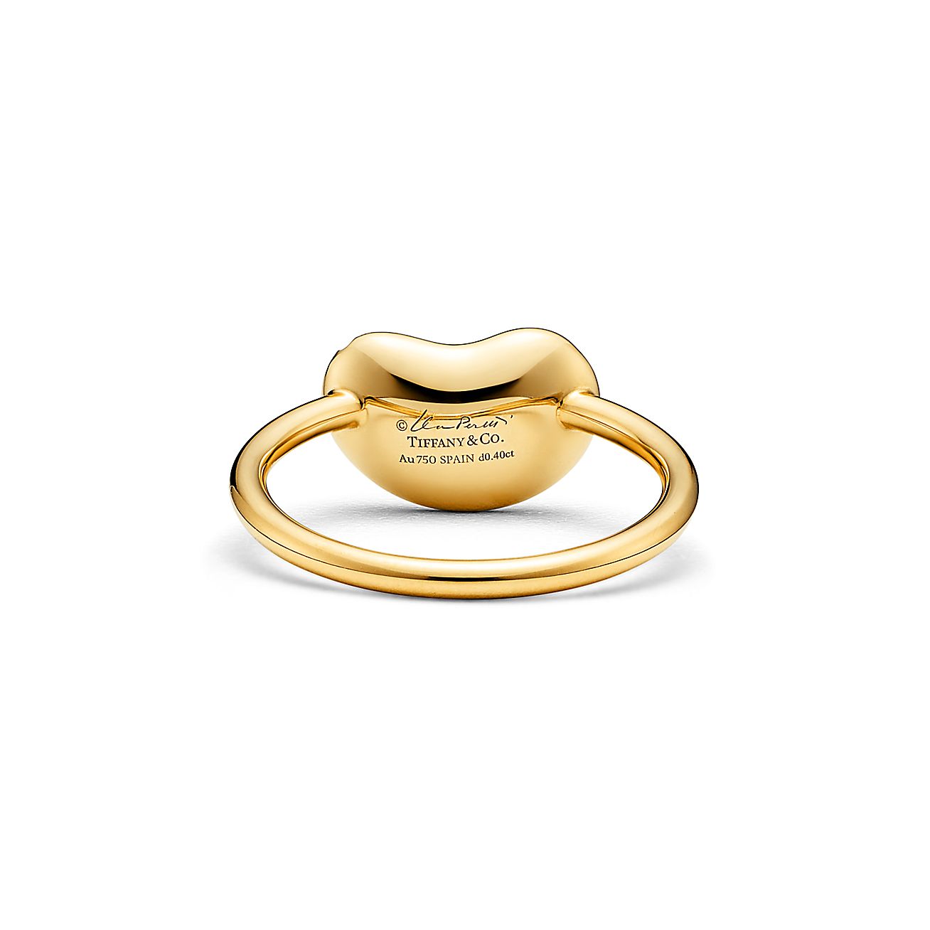 Elsa Peretti® Bean® design pillbox in 18k gold with a ruby.