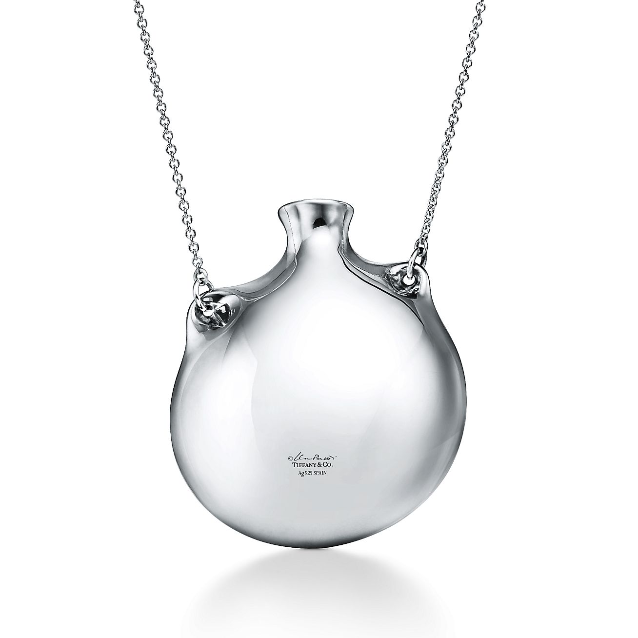 Elsa Peretti® Bottle open bottle pendant in sterling silver, large
