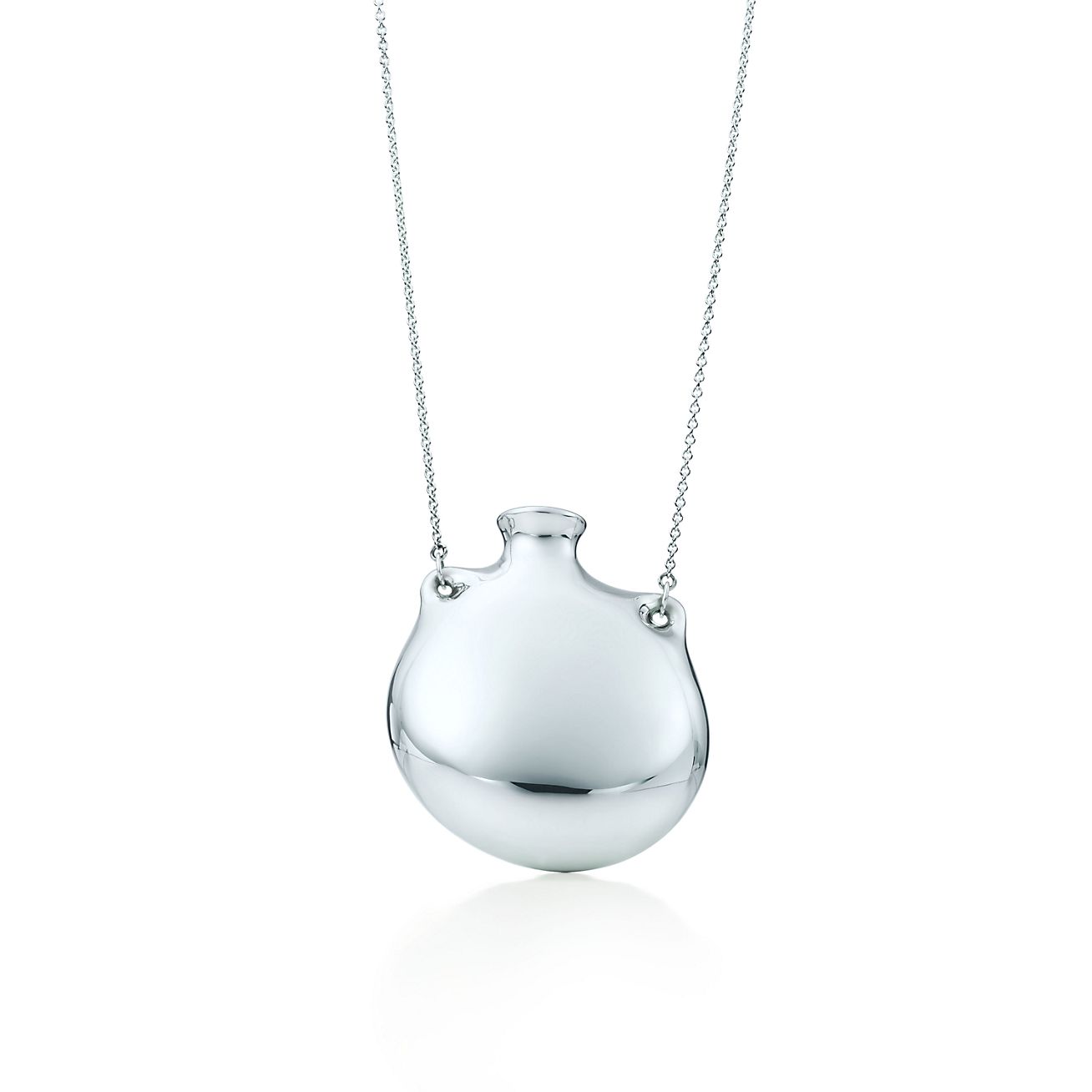 Elsa Peretti® Bottle open bottle pendant in sterling silver, large. | Tiffany & Co.