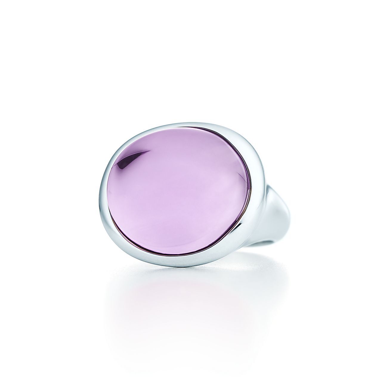 Onbemand Dreigend anders Elsa Peretti® Cabochon ring in sterling silver with an amethyst. | Tiffany  & Co.