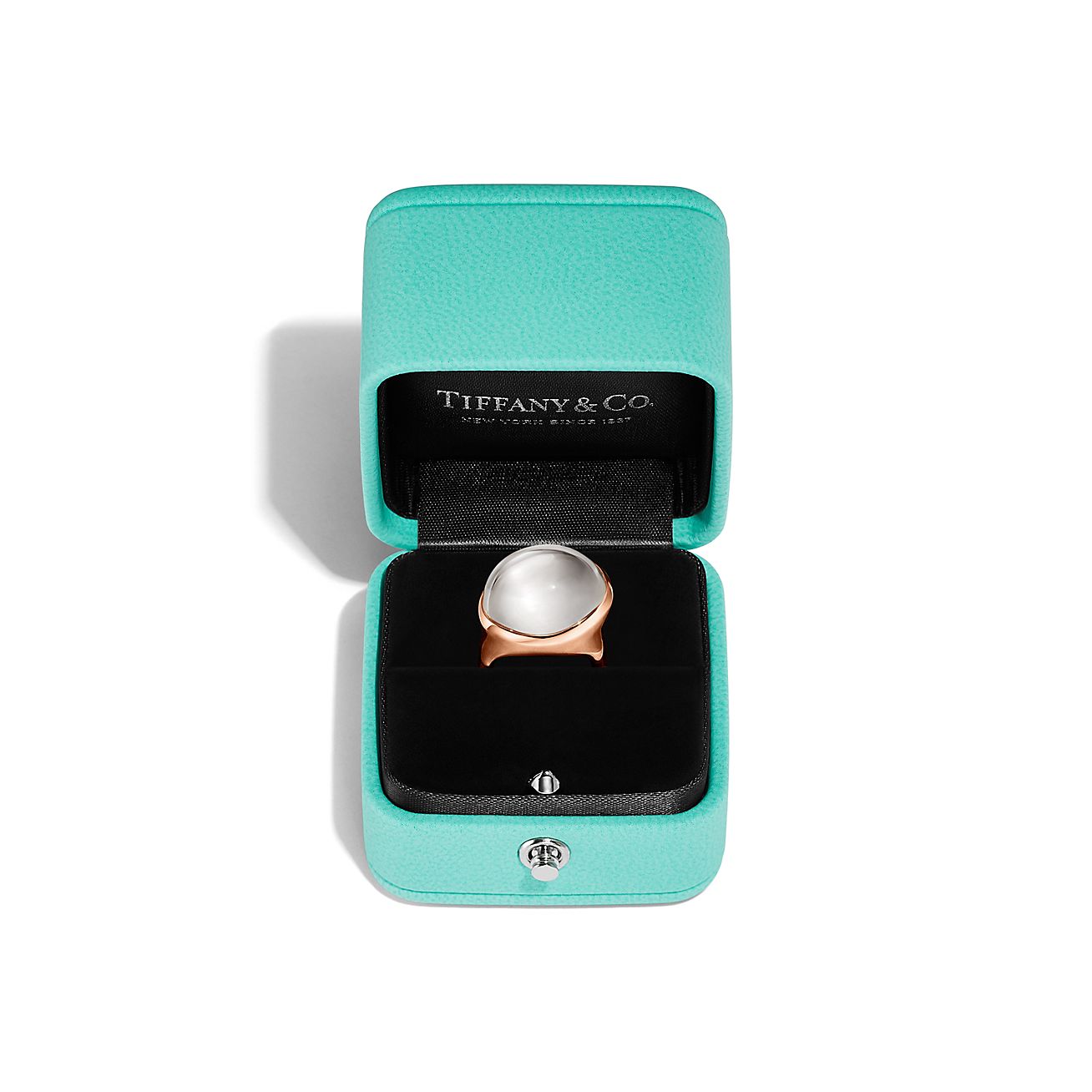 [Tiffany] Elsa Peretti ロッククリスタル カボションリング Elsa Peretti® Cabochon Ring in Rose Gold with Rock Crystal