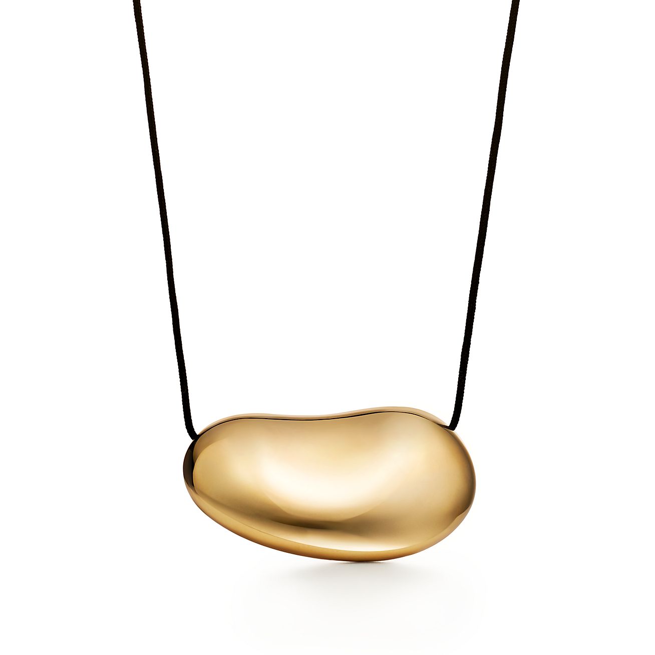 Elsa Peretti® Bean® design Pendant in Yellow Gold, 50 mm