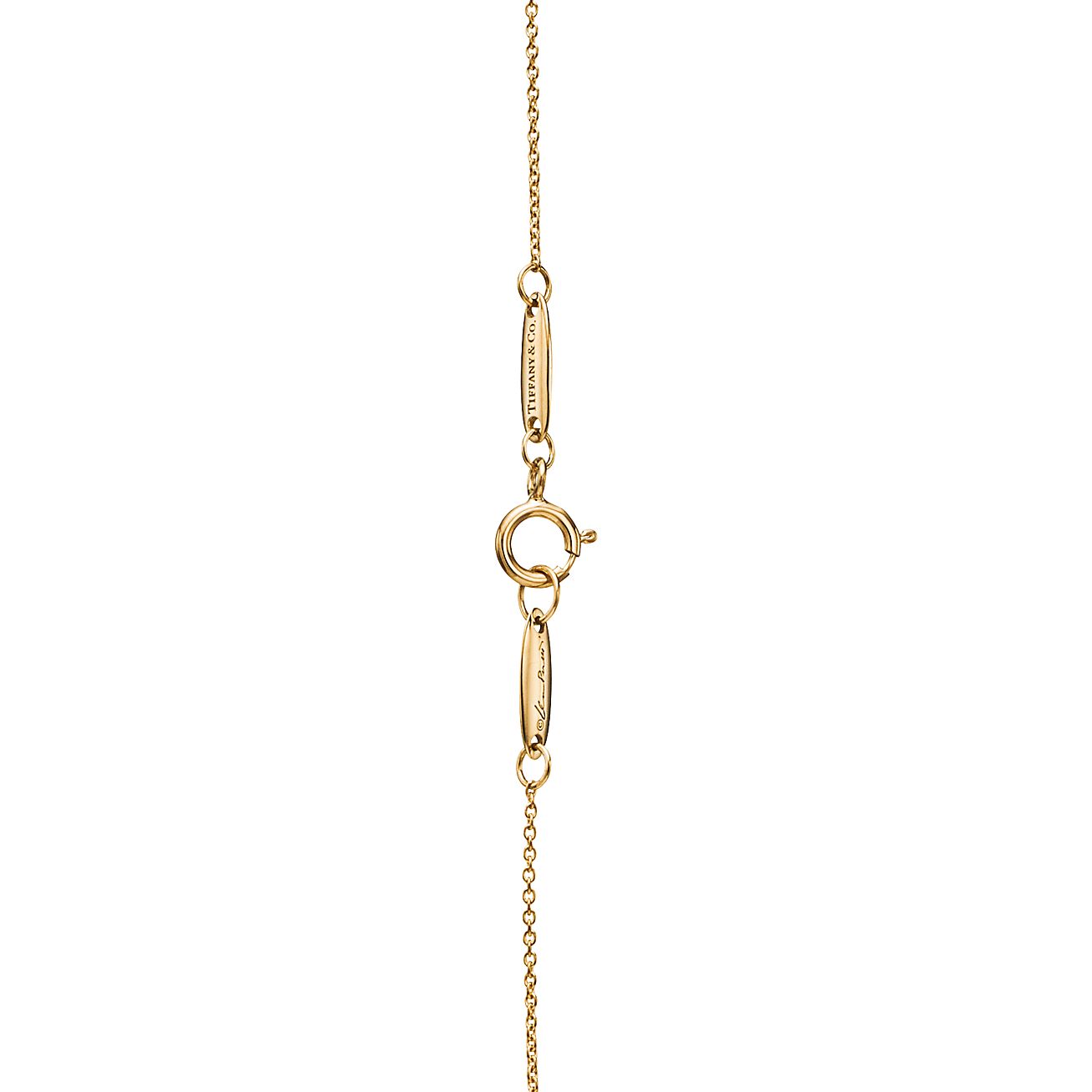 Elsa Peretti® Bean® design Pendant in Yellow Gold with Green Jade, 9 mm - Alternate shot 1 - Alternate shot 2