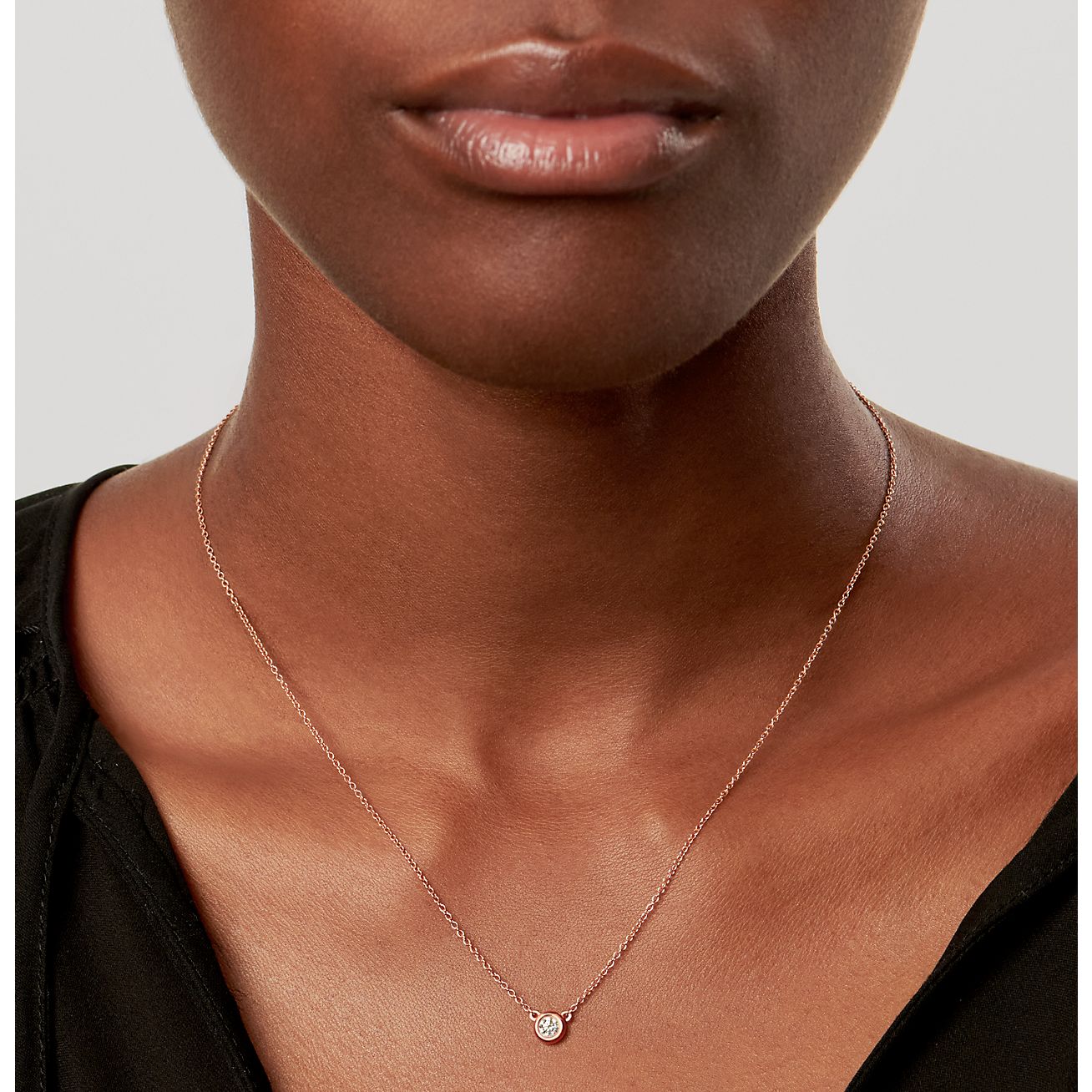 Elsa Peretti Single Diamond Gold Necklace Elsa Peretti Single