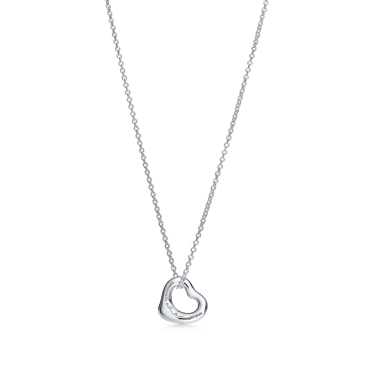 Elsa Peretti® Open Heart pendant in sterling silver. More sizes available. - Alternate shot 1