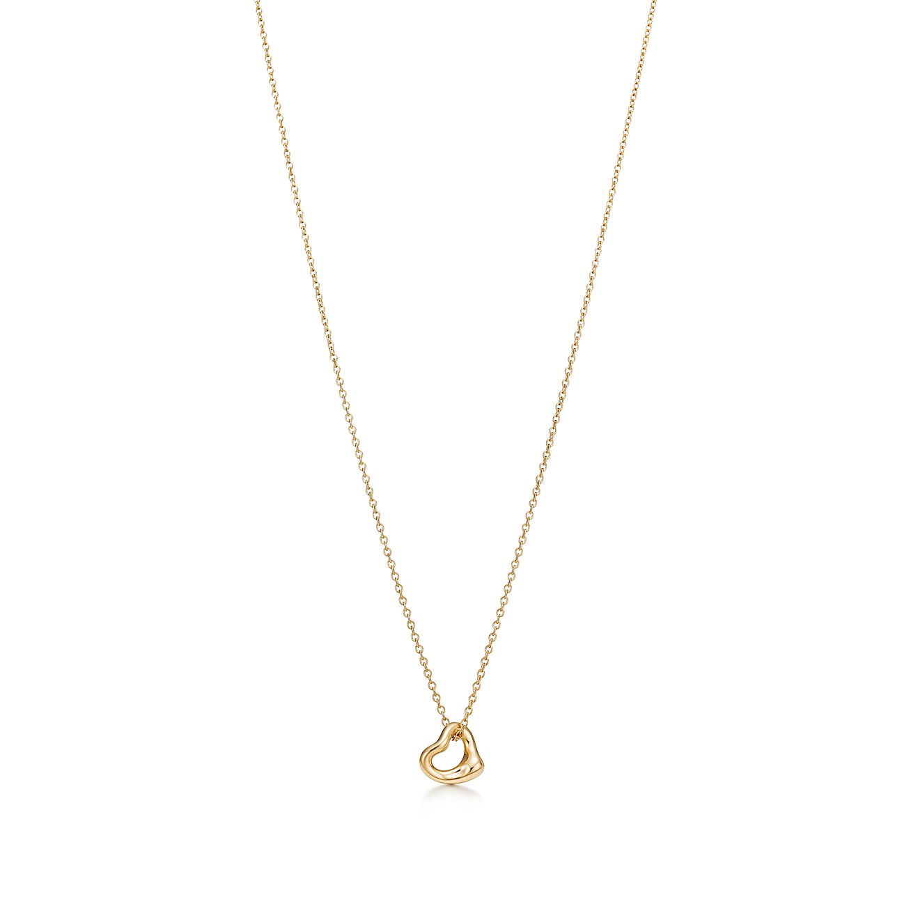 Elsa Peretti® Open Heart Pendant in Yellow Gold, 11 mm