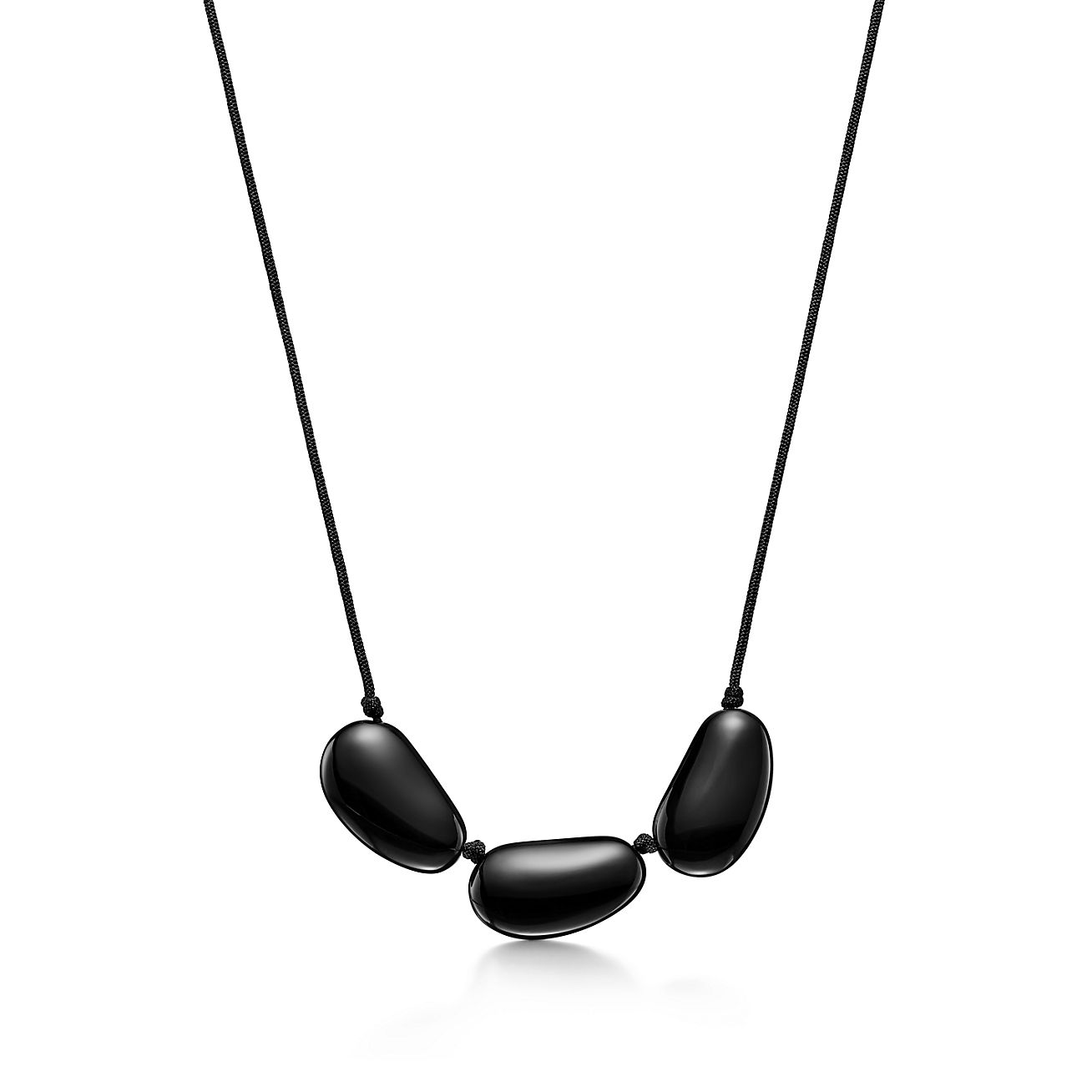 Elsa Peretti® Bean® design Necklace in Black Lacquer over Japanese Hardwood - Alternate shot 1