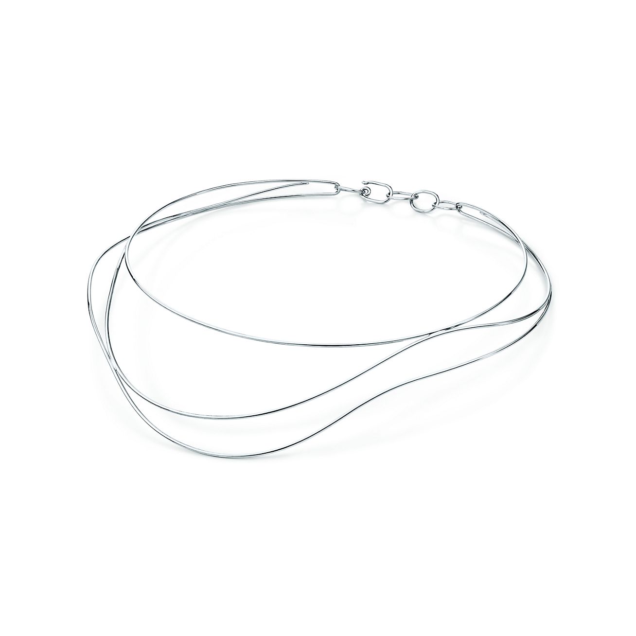 Elsa Peretti® Wave necklace in sterling silver.
