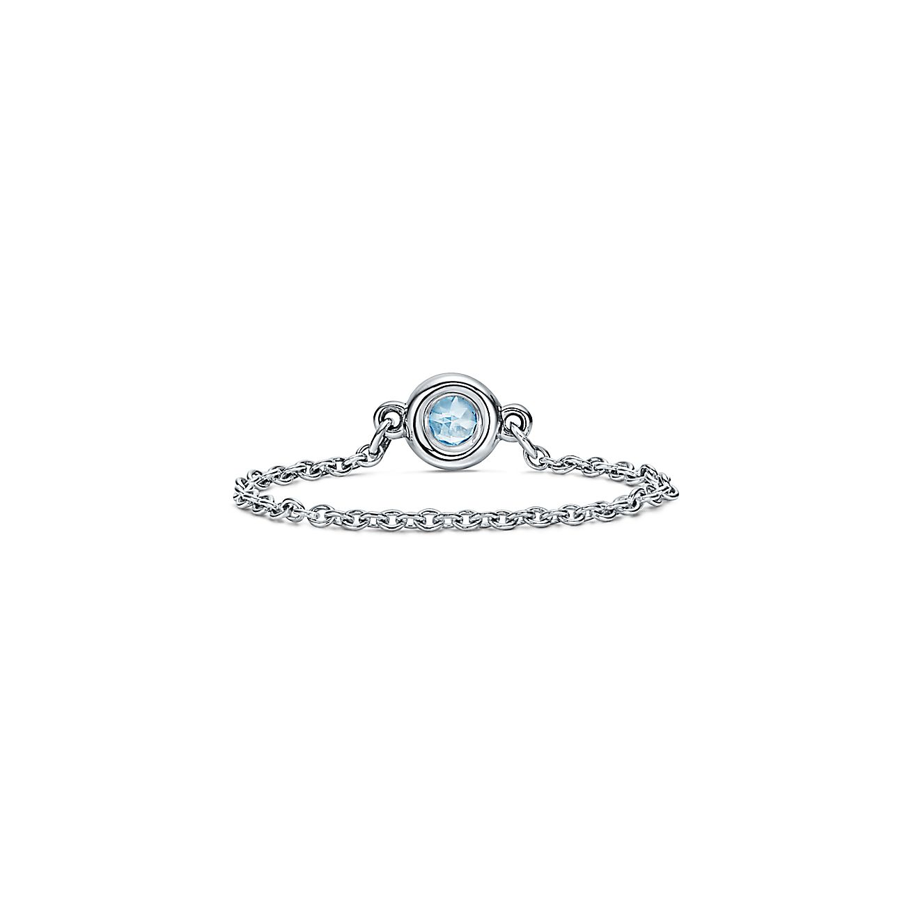 Elsa Peretti® Color by the Yard Ring in Silver with an Aquamarine - Alternate shot 1 - Alternate shot 2