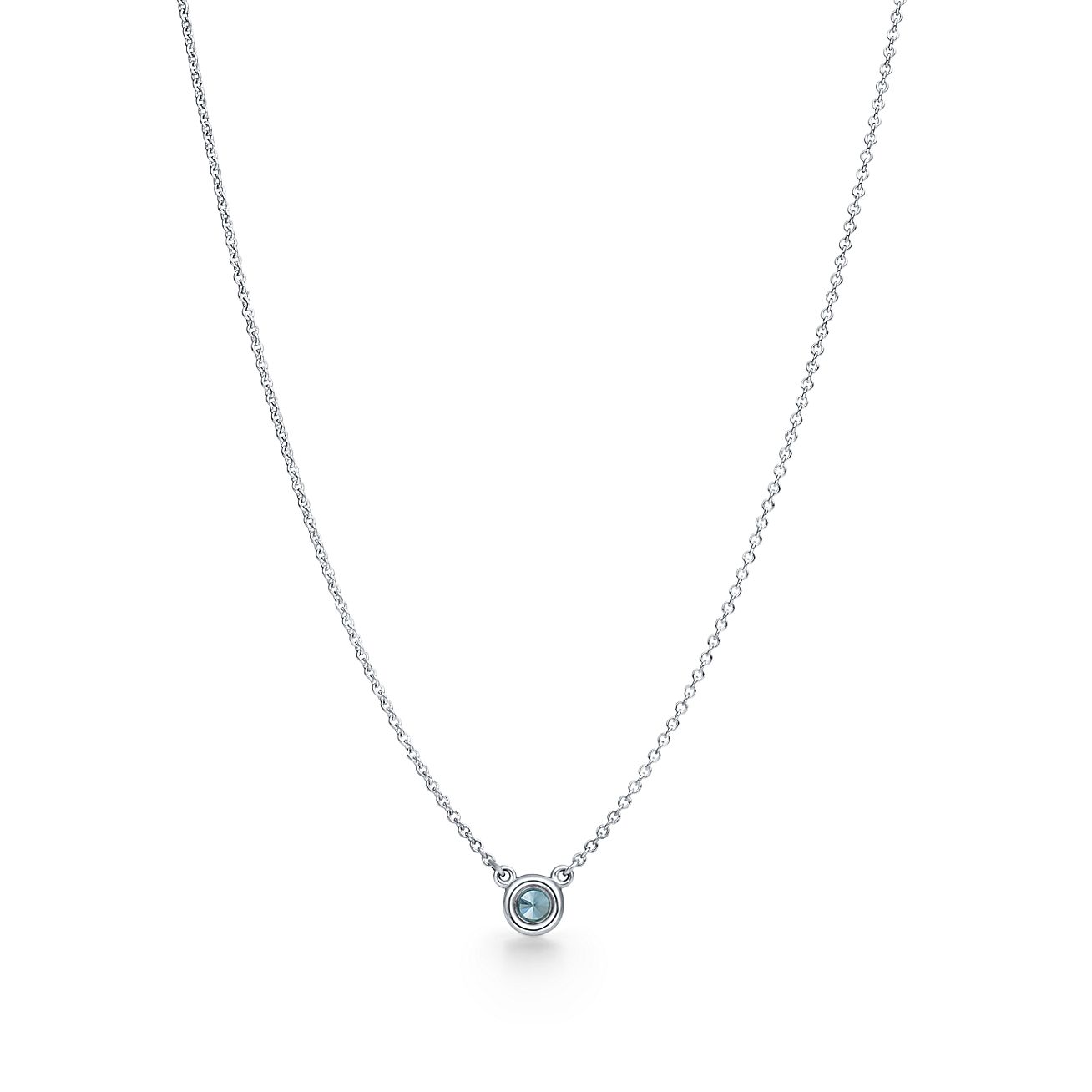 Elsa Peretti® Color by the Yard Aquamarine Pendant in Silver - Alternate shot 1