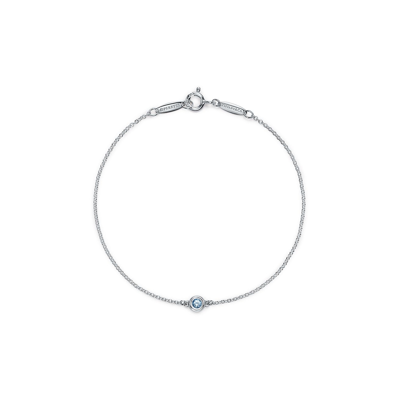 Elsa Peretti® Color by the Yard Aquamarine Bracelet in Silver | Tiffany ...