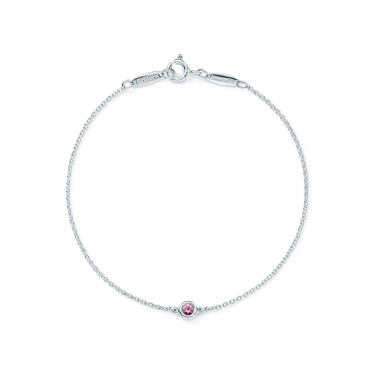 Elsa Peretti® Color by the Yard bracelet in silver with a pink sapphire ...