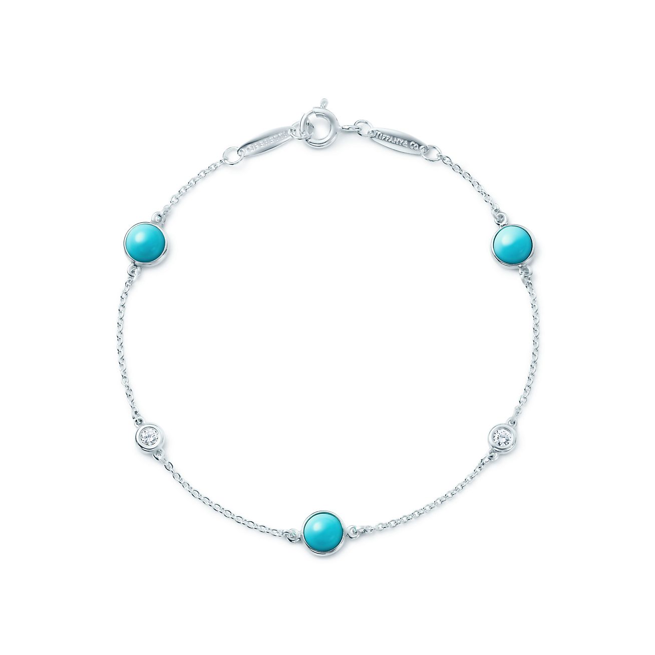 tiffany color by the yard bracelet aquamarine