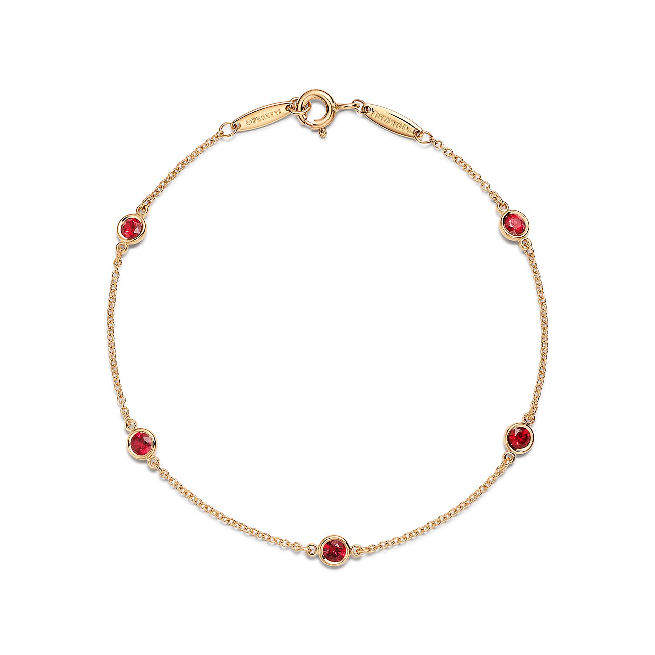 Elsa Peretti® Color by the Yard Bracelet in Yellow Gold with Rubies ...