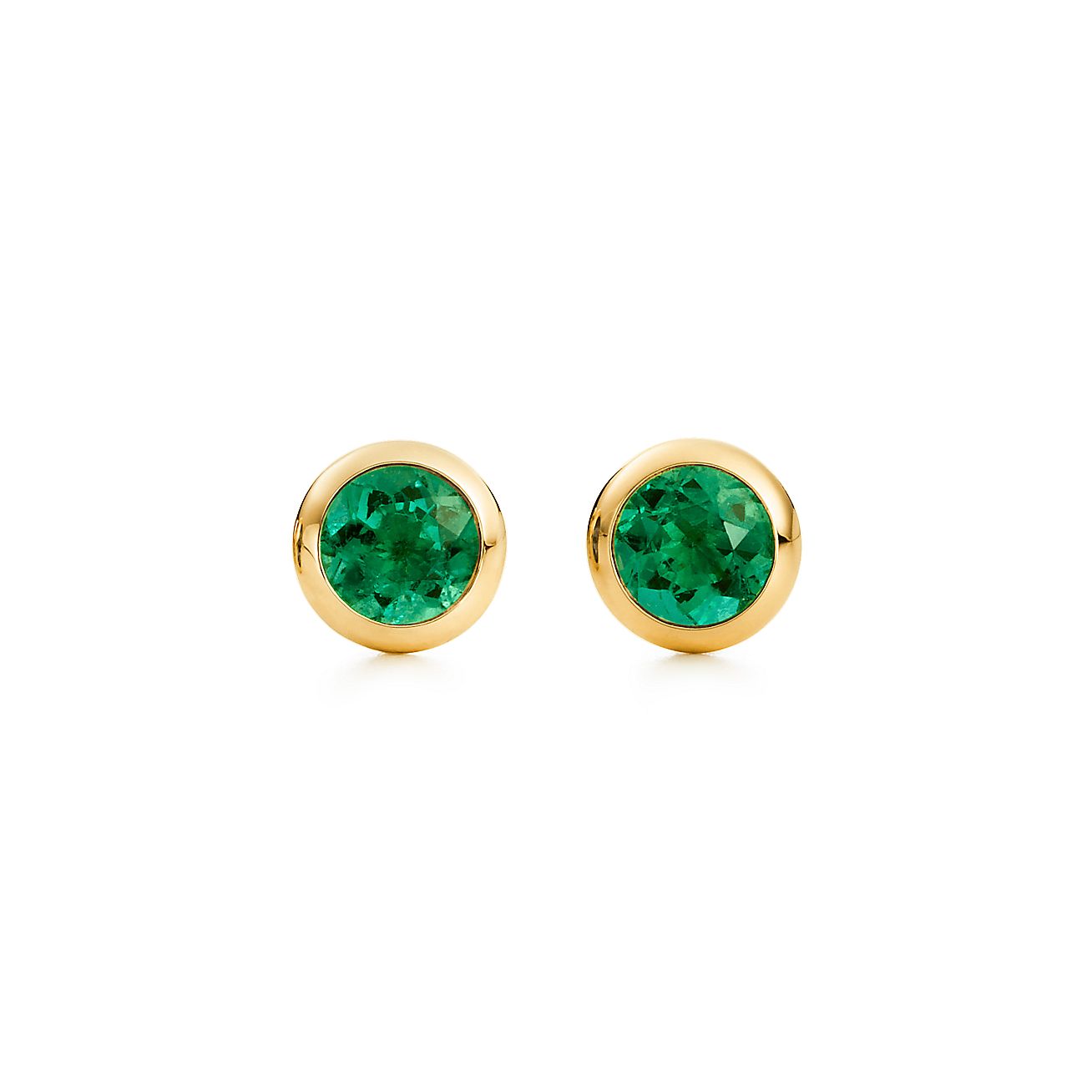 Elsa Peretti® Color by the Yard earrings in 18k gold with emeralds ...