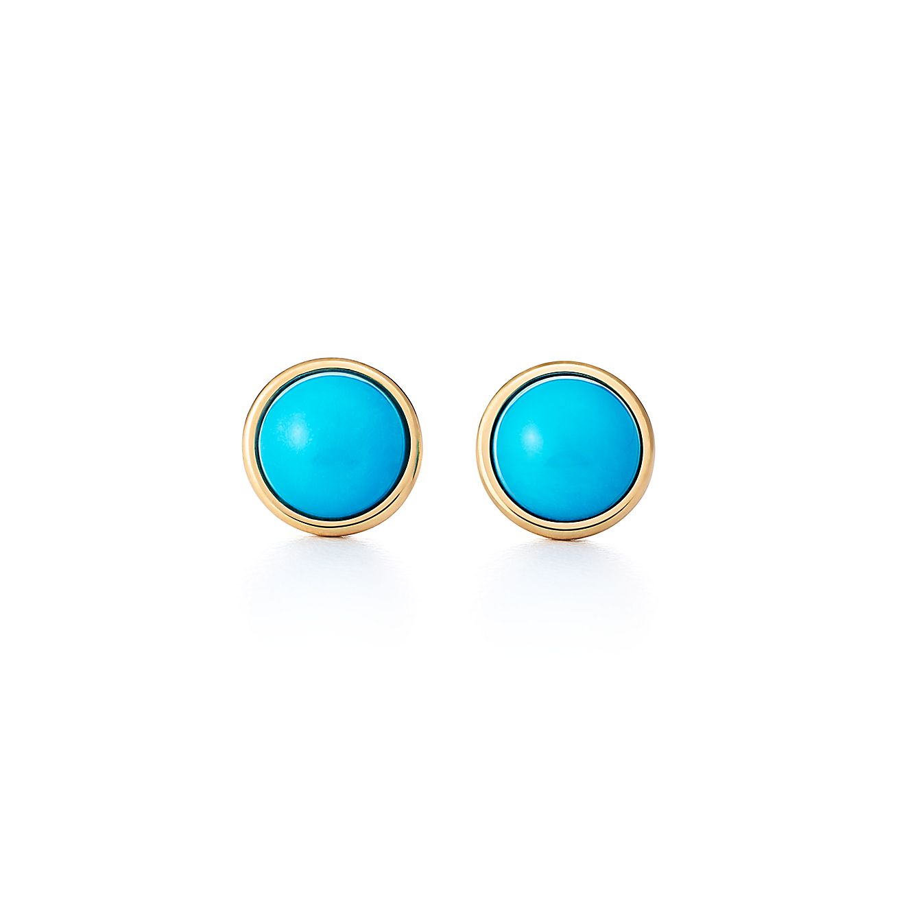Elsa Peretti® Color by the Yard earrings in 18k gold with turquoise ...