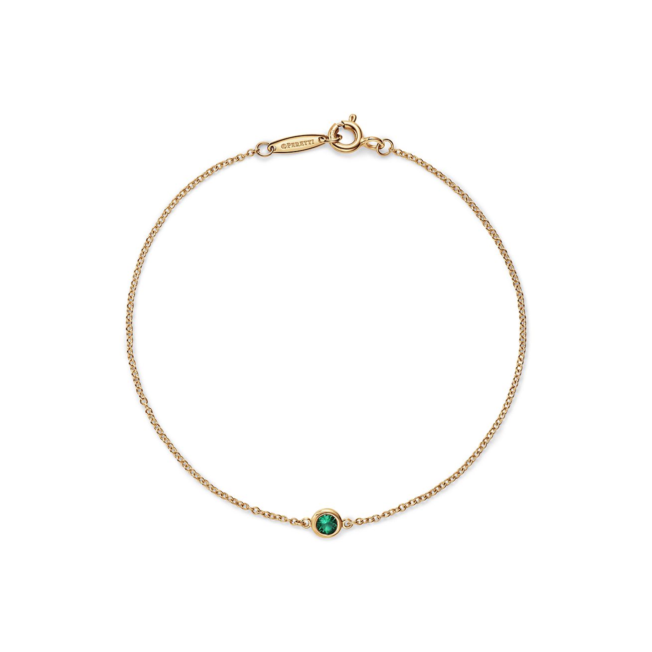 emerald bracelet Elsa Peretti® Color by the Yard Emerald Bracelet in Yellow Gold | Tiffany &  Co.
