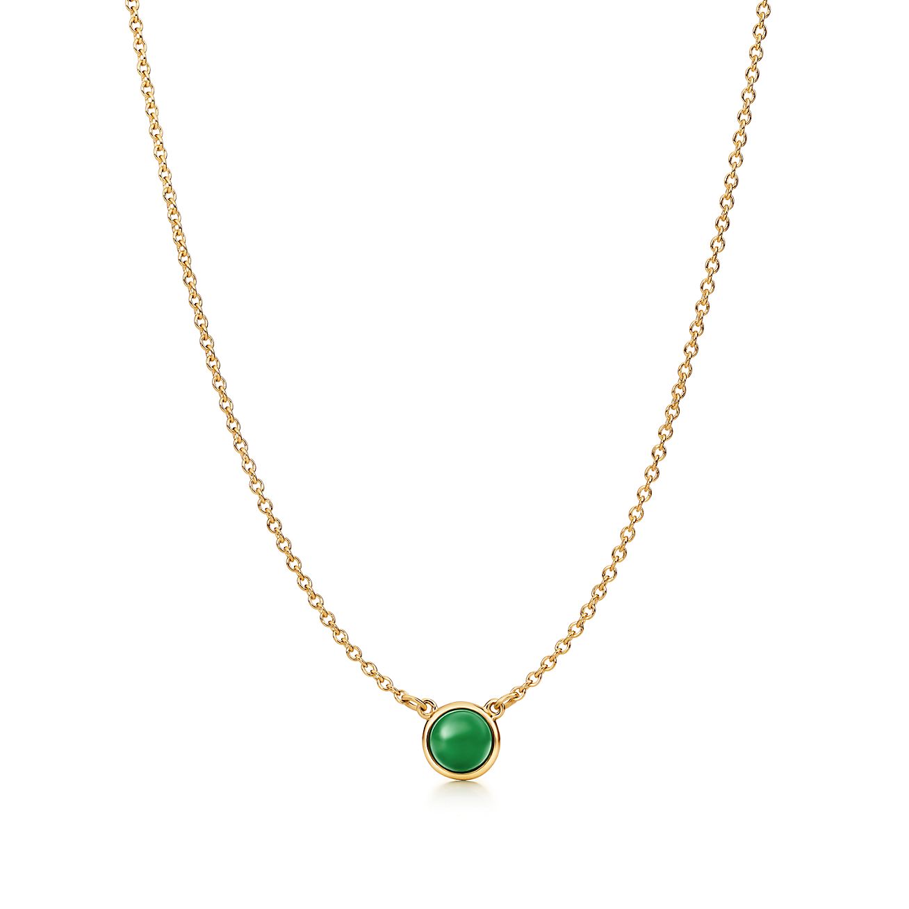 Elsa Peretti® Color by the Yard Green Jade Pendant in Yellow Gold ...