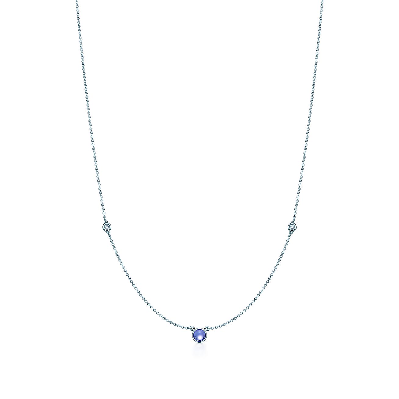 Elsa Peretti® Color by the Yard necklace in silver with tanzanite and ...