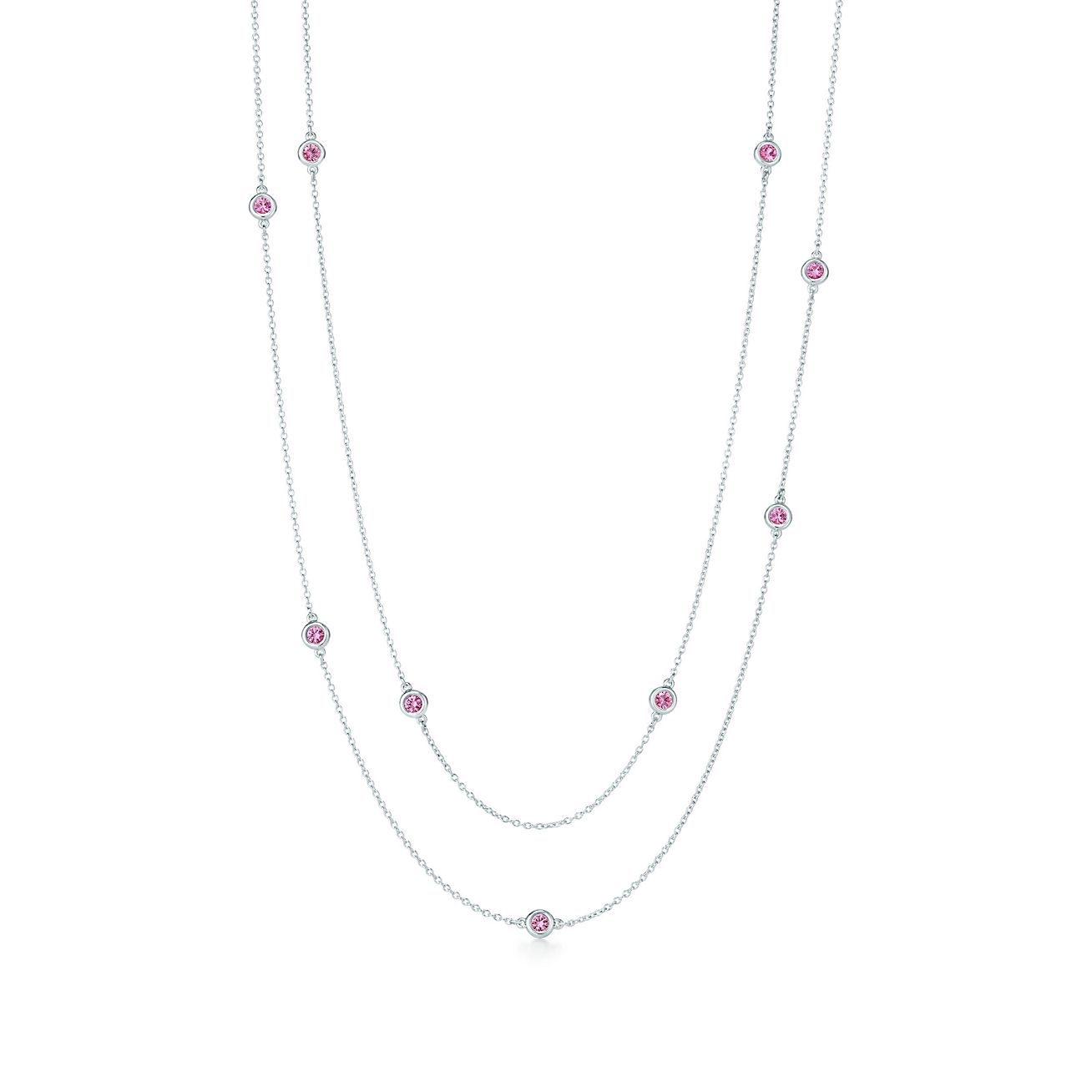 Elsa Peretti® Color by the Yard Pink Sapphire Pendant in Silver