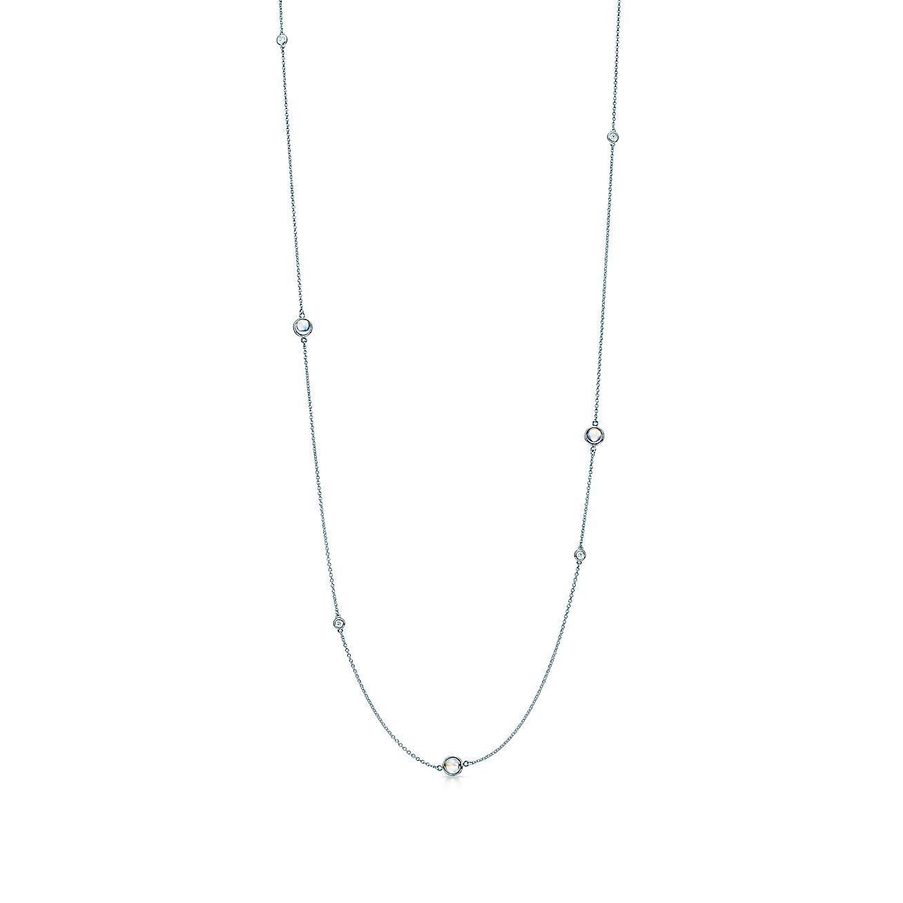 Elsa Peretti® Color by the Yard necklace in silver with rainbow ...