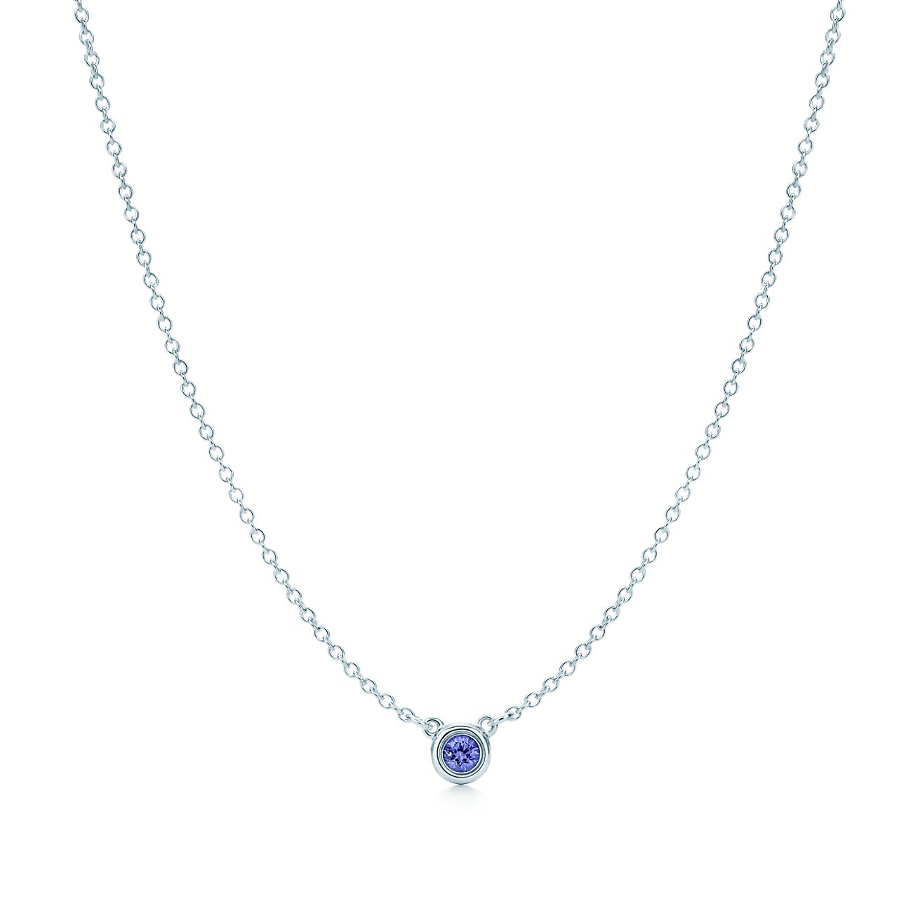 Elsa Peretti® Color by the Yard Tanzanite Pendant in Silver | Tiffany & Co.