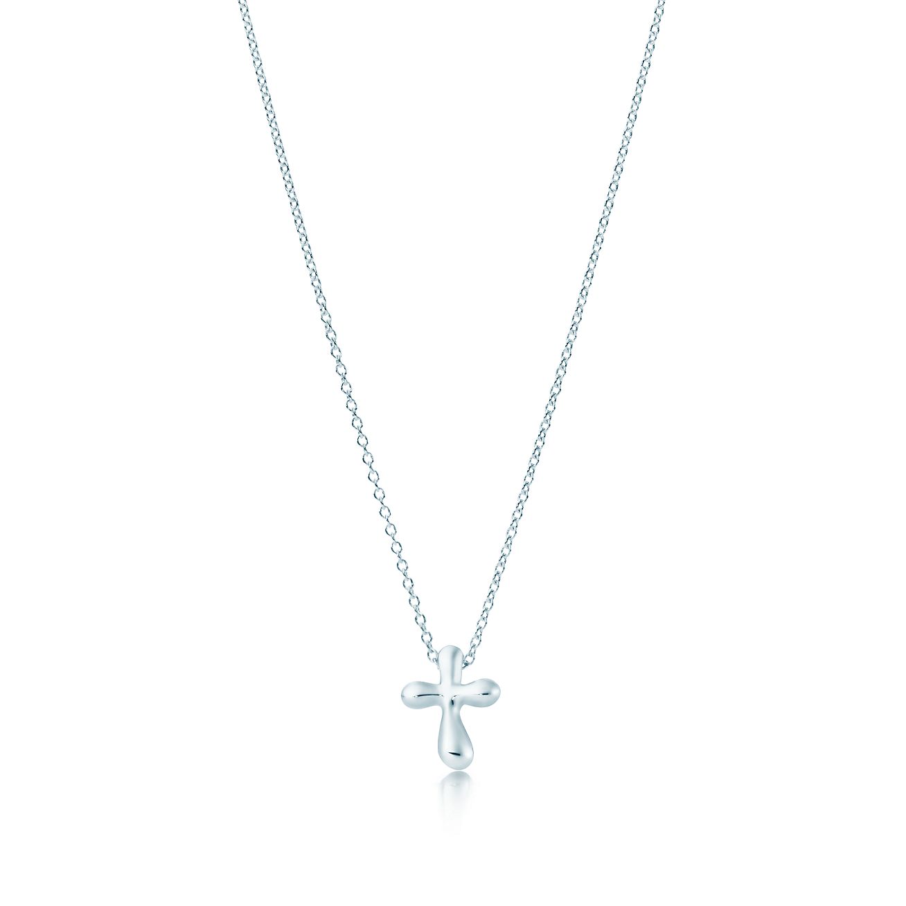 tiffany small cross necklace
