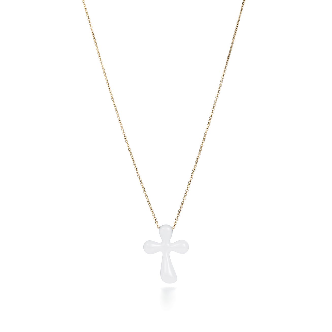 tiffany cross necklace silver